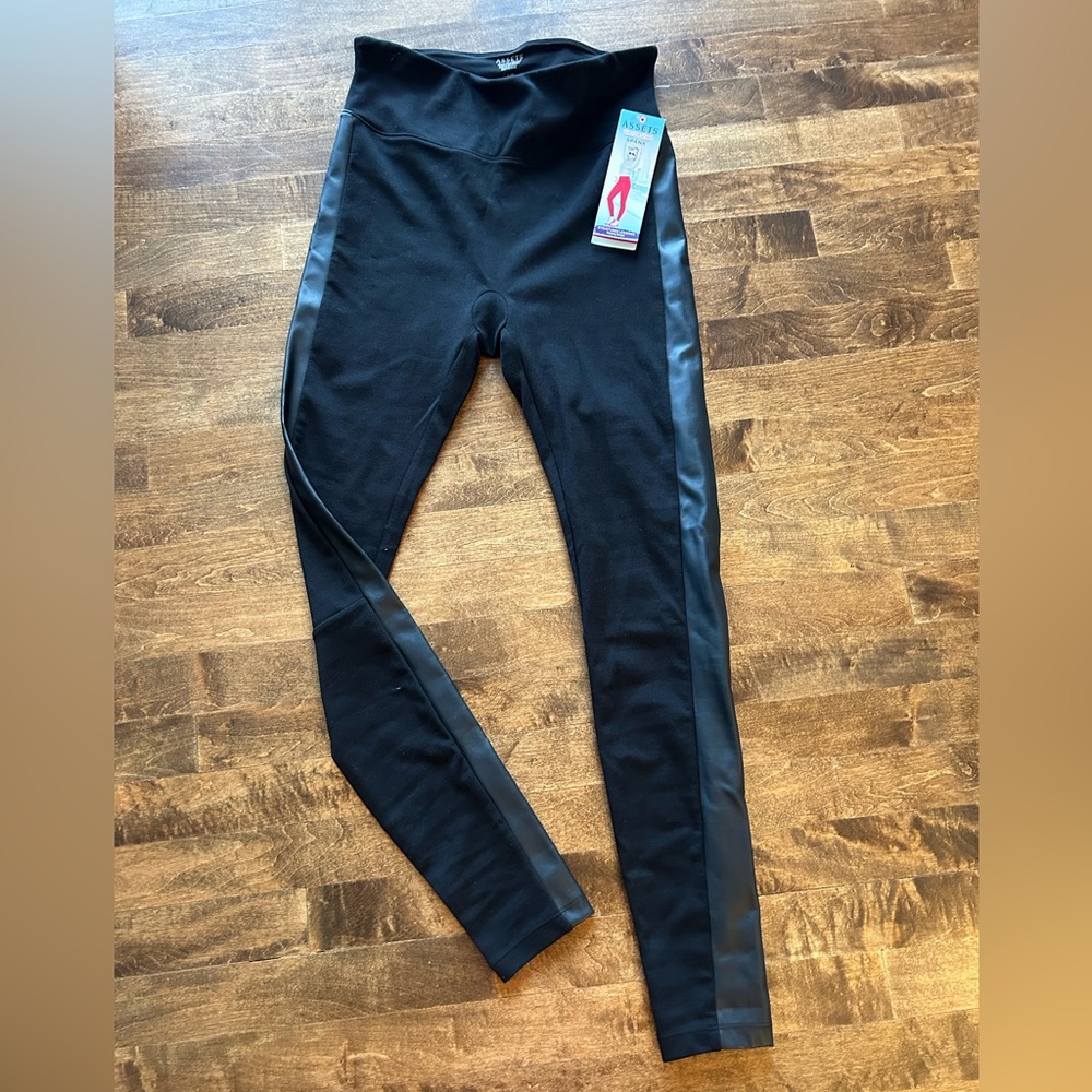NWT Spanks ASSETS Red Hot Racing Stripe Leggings, Sz Lg